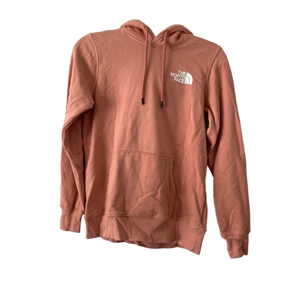 North Face Peach Box Logo Hoodie Size X-Small